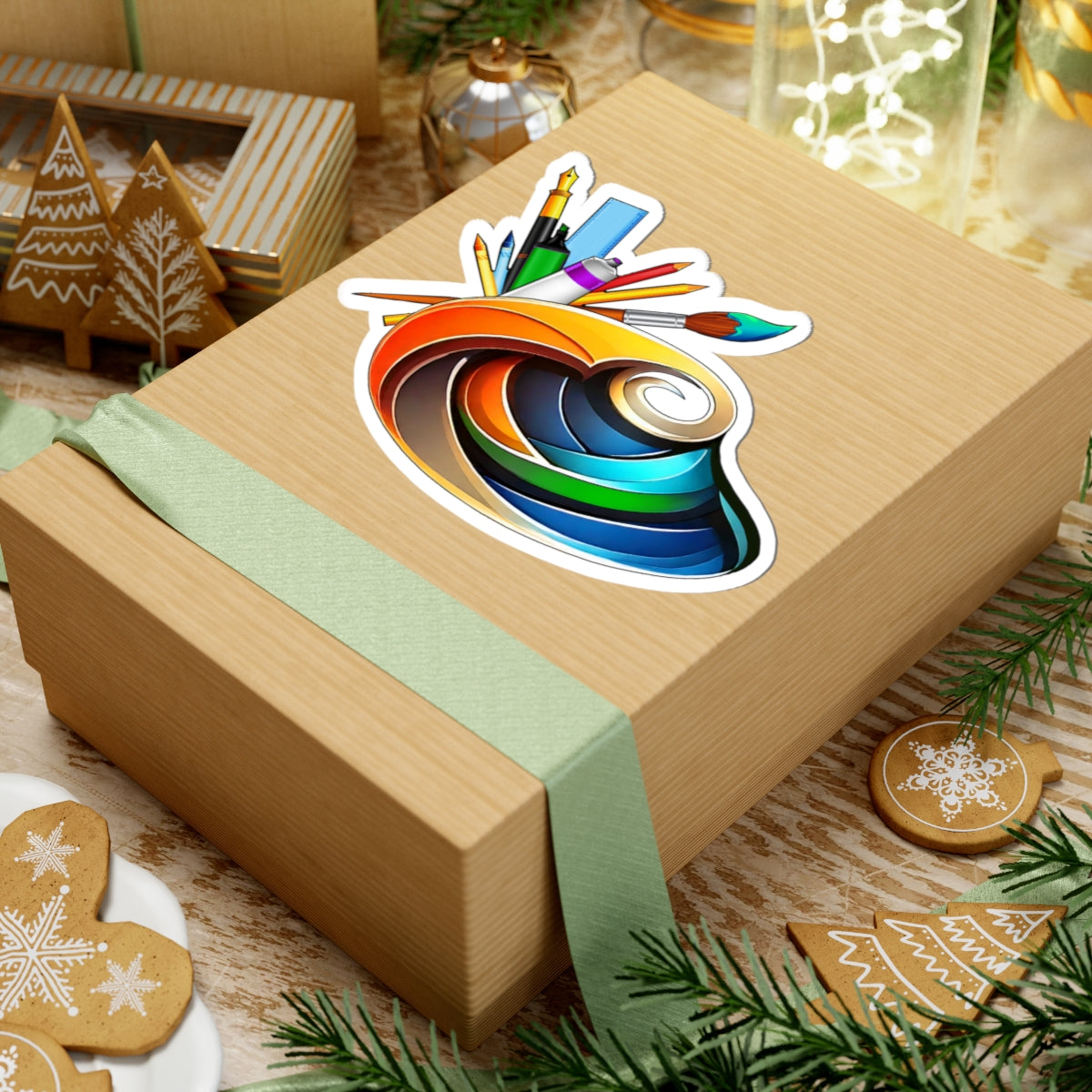 Vibrant Art Supplies Kiss-Cut Stickers for Creative Souls