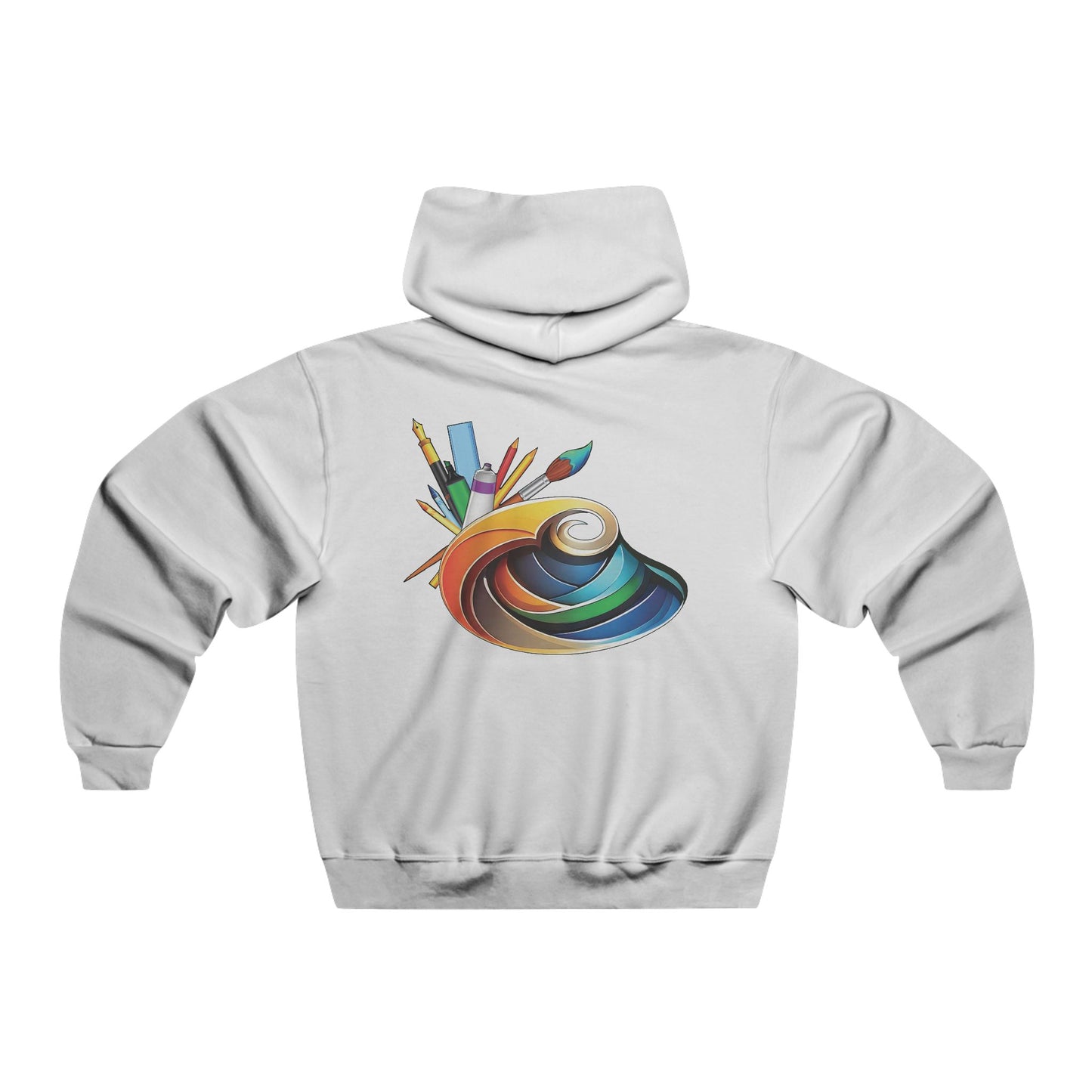 Men's Artistic Hooded Sweatshirt - Creative Vibes for Artists