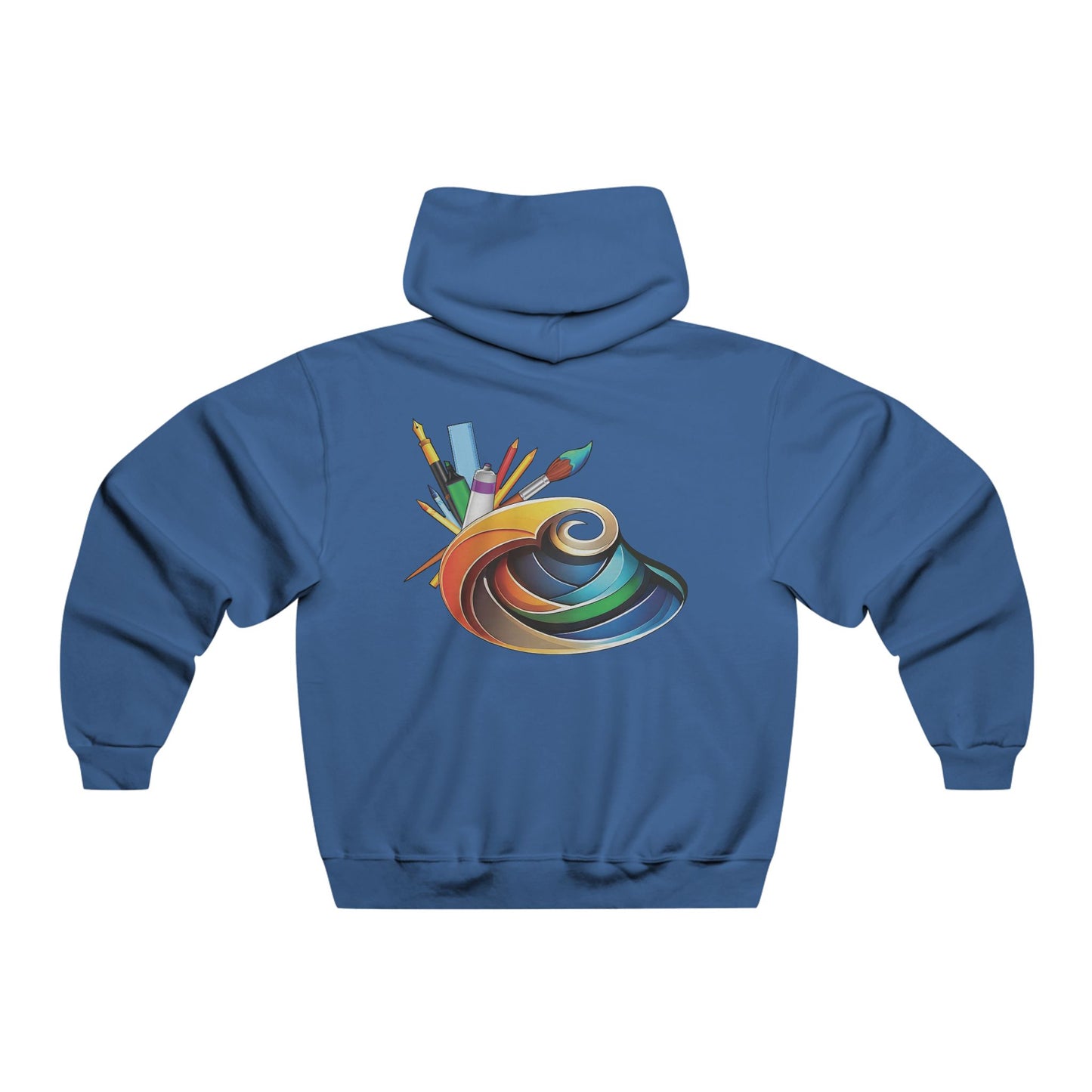 Men's Artistic Hooded Sweatshirt - Creative Vibes for Artists