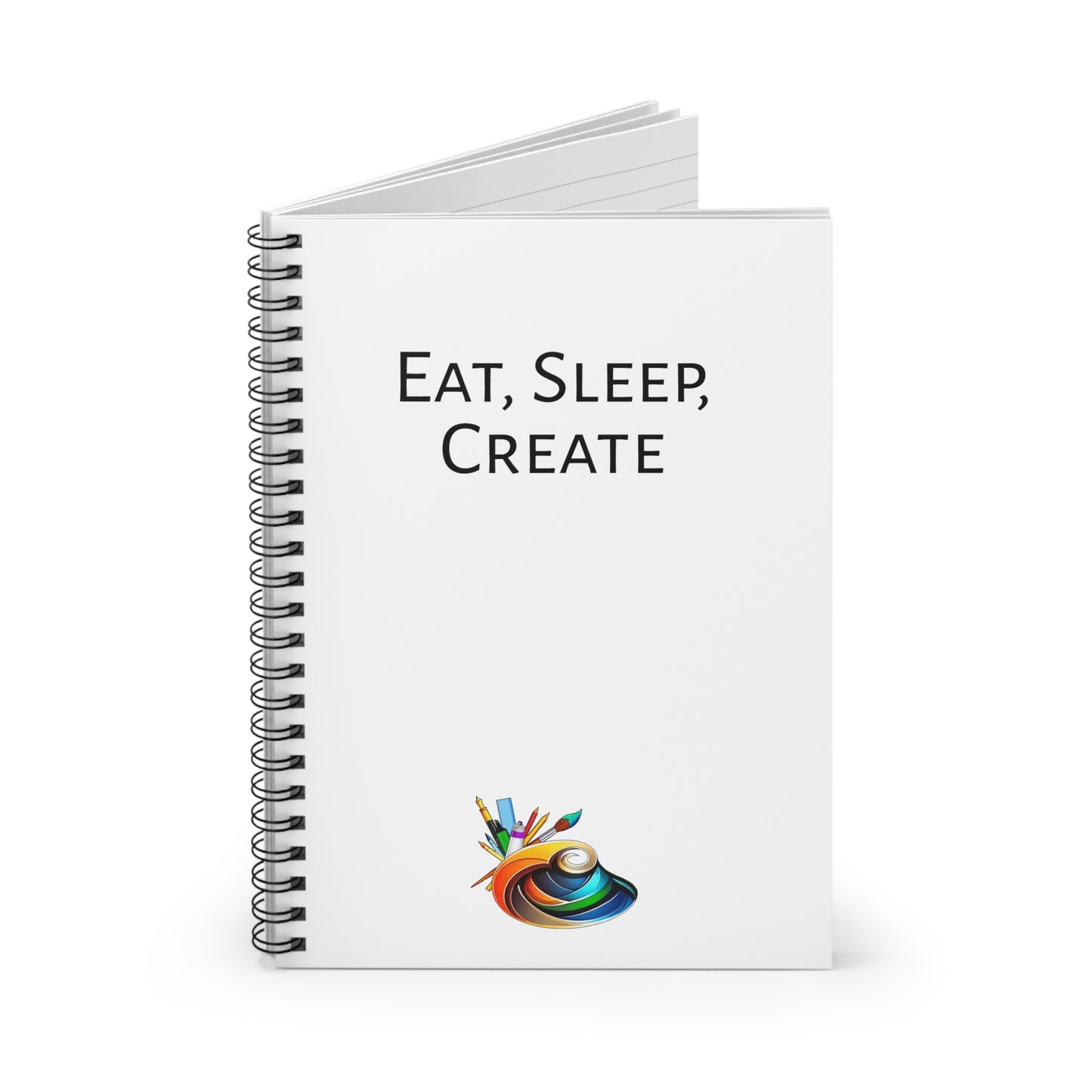 Creative Spiral Notebook - "Eat, Sleep, Create" - Perfect for Artists & Dreamers