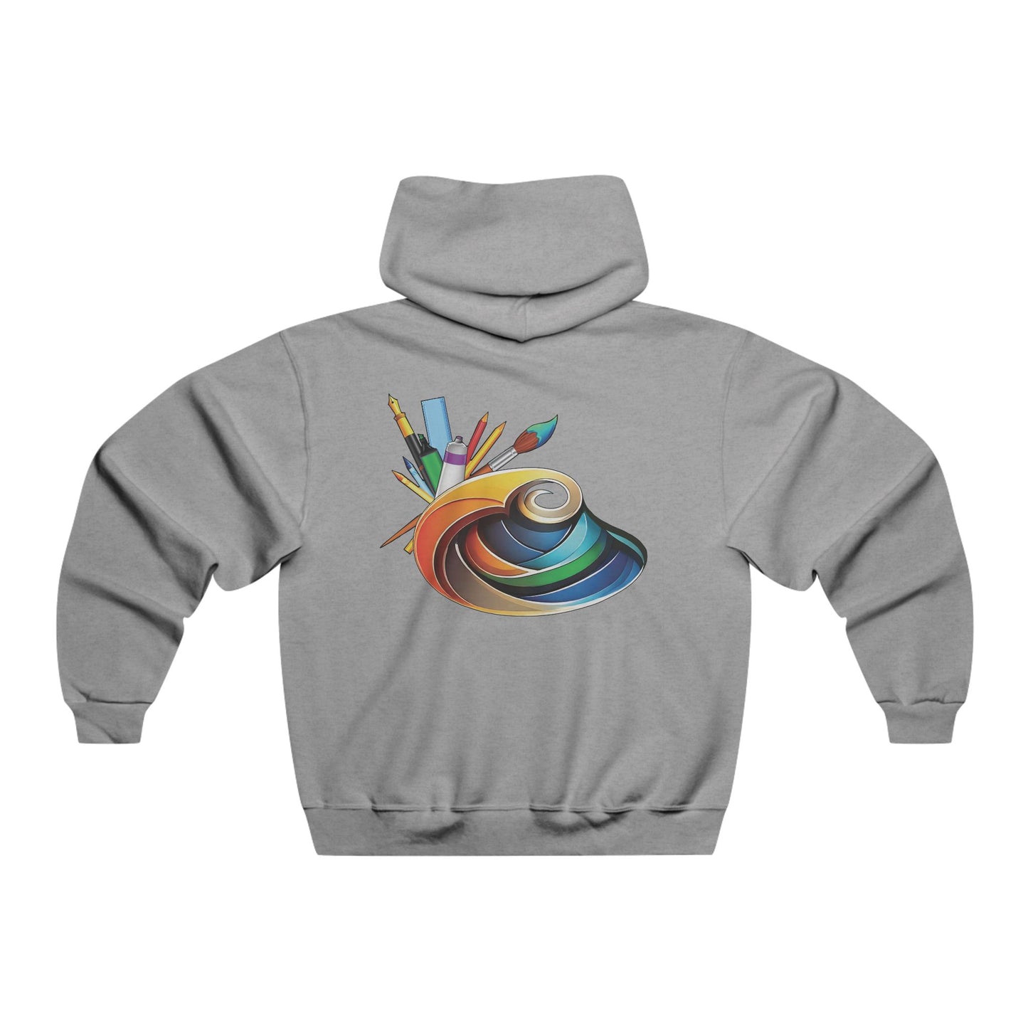 Men's Artistic Hooded Sweatshirt - Creative Vibes for Artists