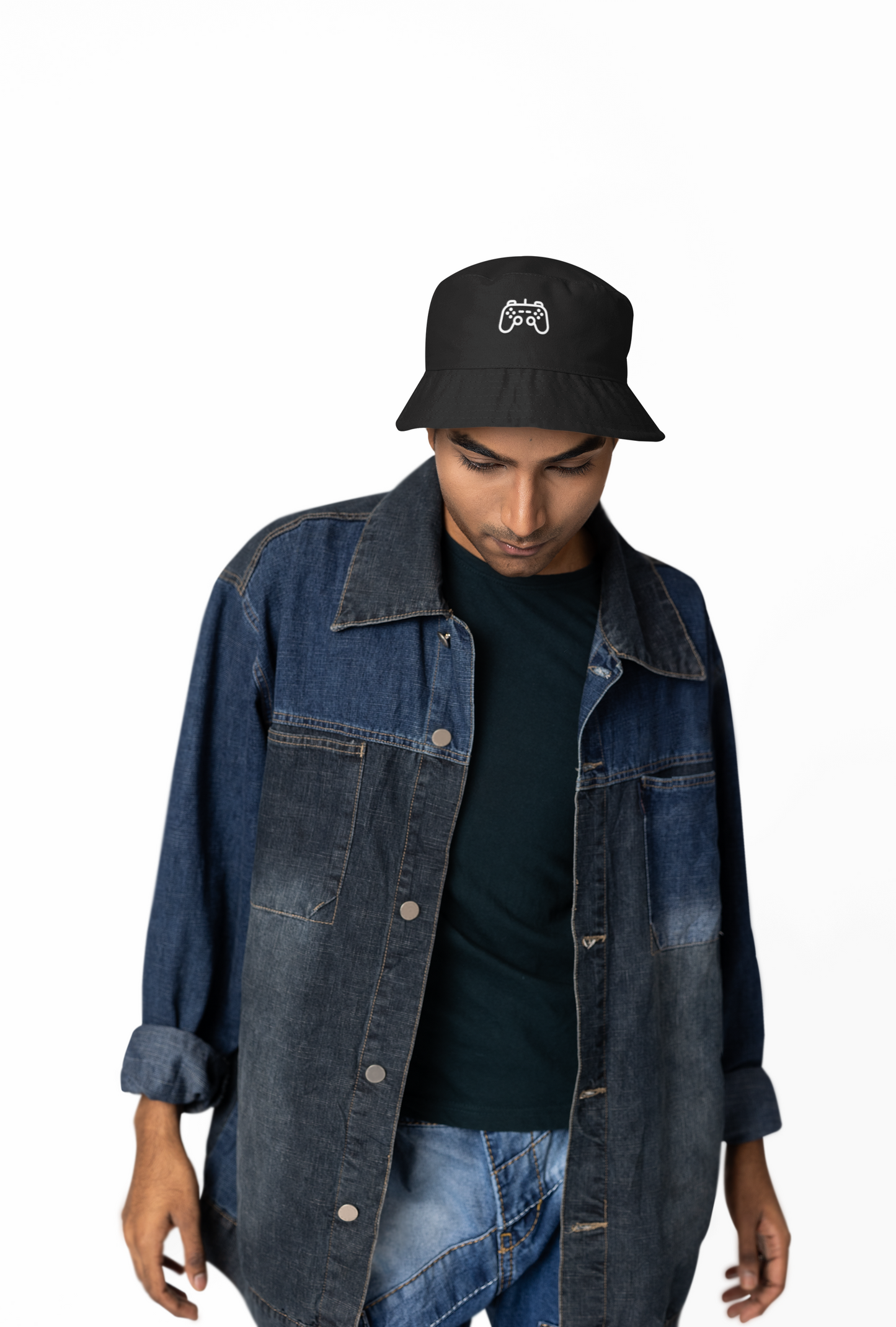 Game Controller Bucket Hat - Stylish Embroidered Accessory for Gamers