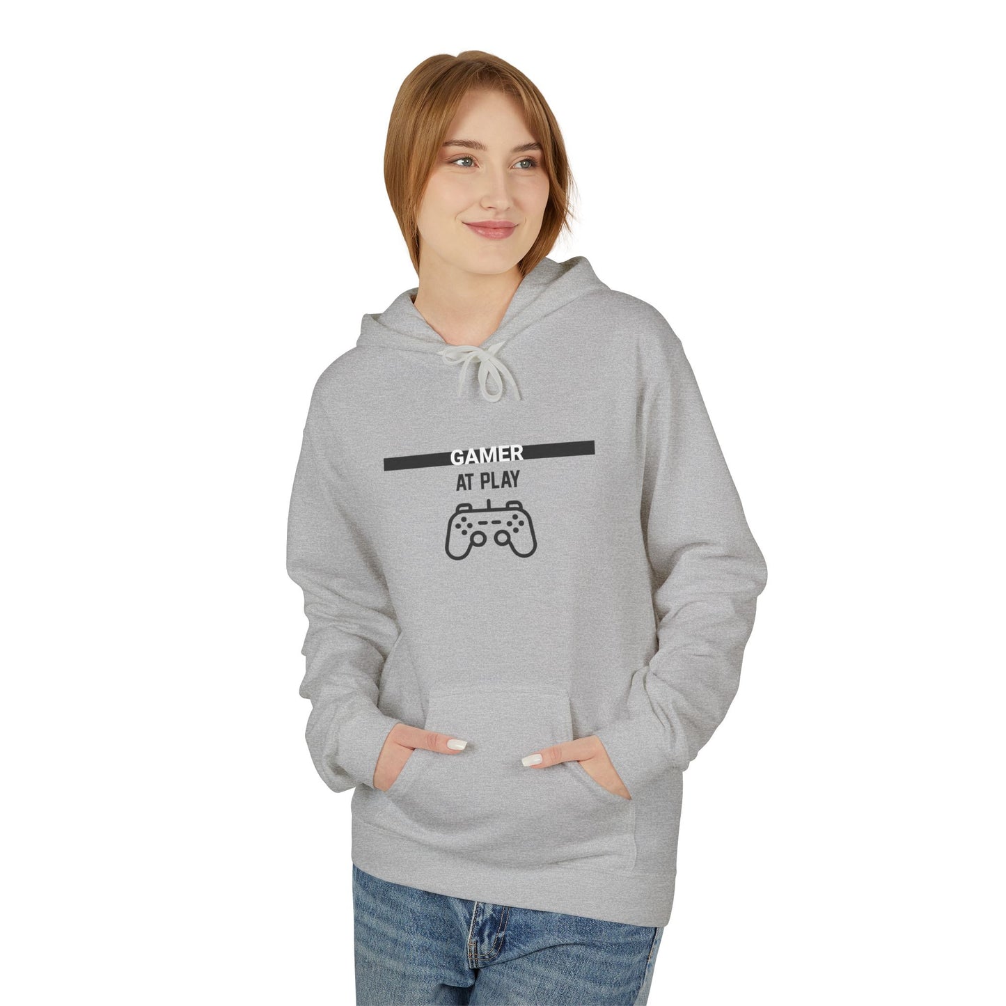Gamer At Play Hoodie - Unisex Midweight Softstyle Fleece