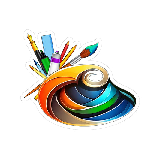 Vibrant Art Supplies Kiss-Cut Stickers for Creative Souls