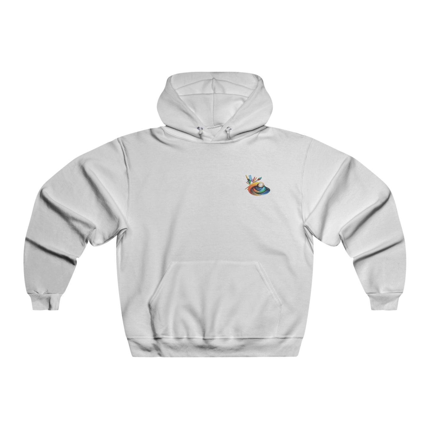 Men's Artistic Hooded Sweatshirt - Creative Vibes for Artists