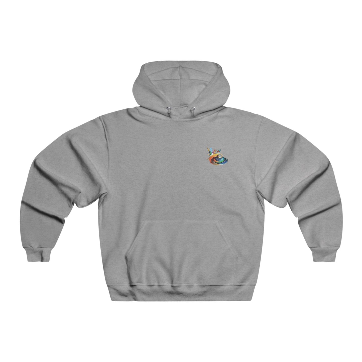 Men's Artistic Hooded Sweatshirt - Creative Vibes for Artists