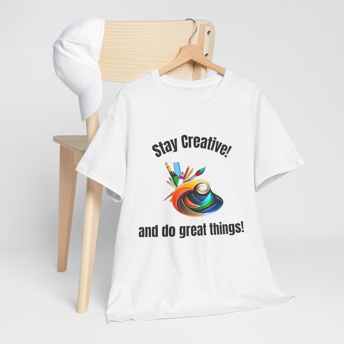 Stay Creative Unisex Heavy Cotton Tee - Inspirational Art Shirt