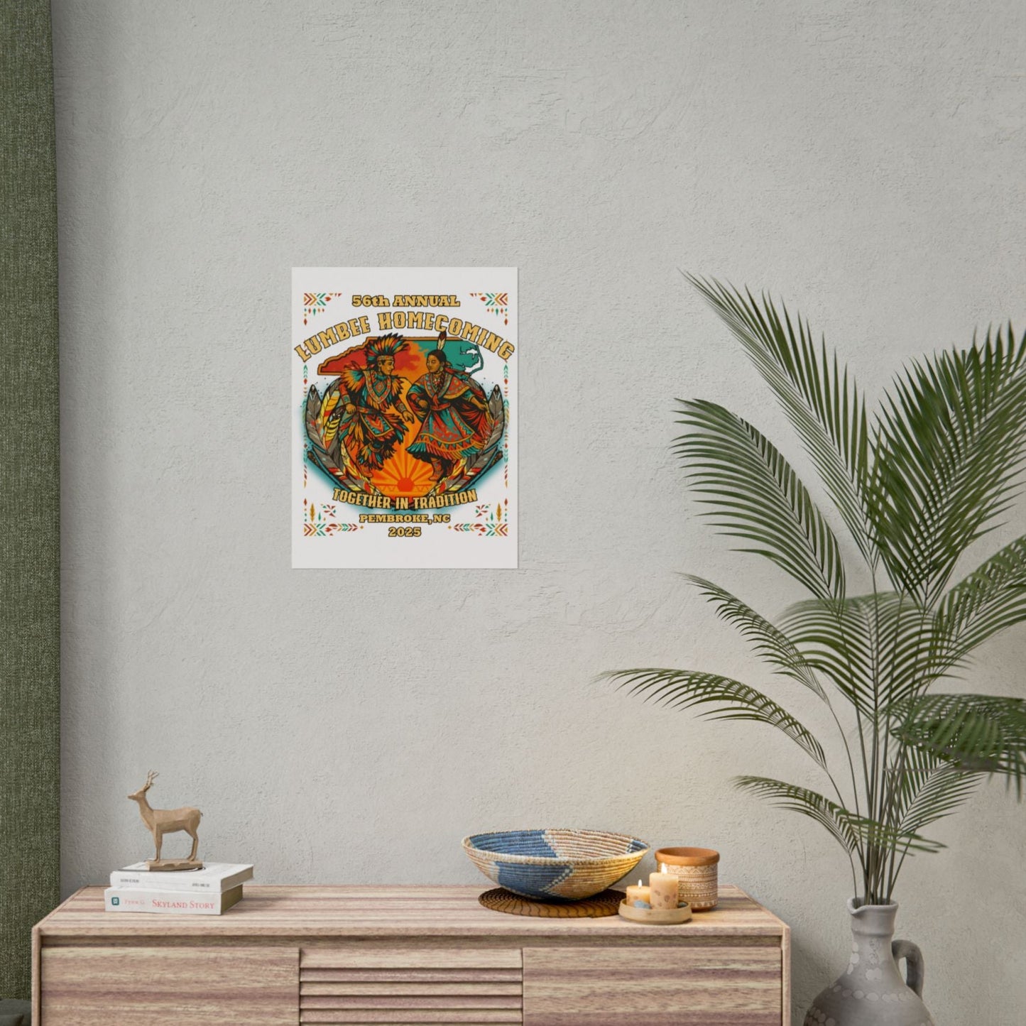 Lumbee Homecoming Rolled Poster | White |  Cultural Celebration 2025 Event Print